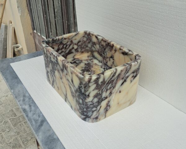 Calacatta Viola Marble Sink, Bathroom Sink, Wall Mounted Marble Sink