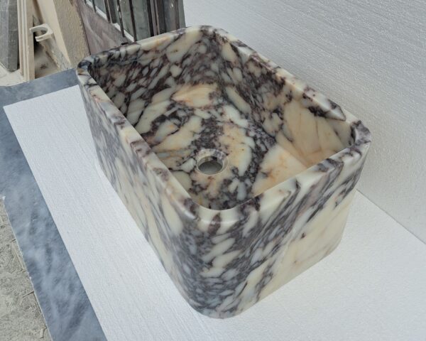 Calacatta Viola Marble Sink, Bathroom Sink, Wall Mounted Marble Sink - Görsel 2